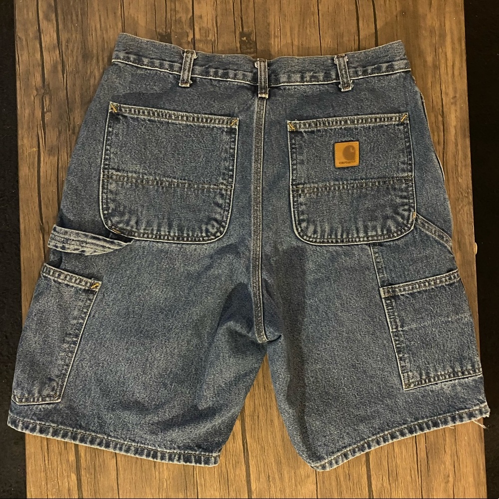Carhartt denim carpenter shorts size 32